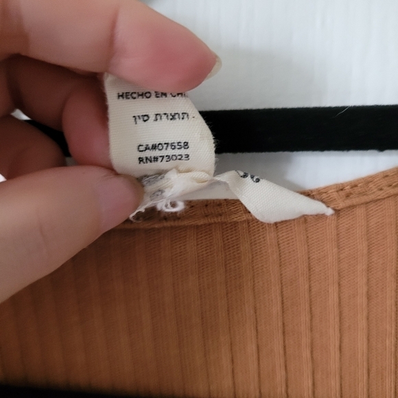 Urban Heritage - small - brown lace up fitted tshirt - Picture 7 of 8